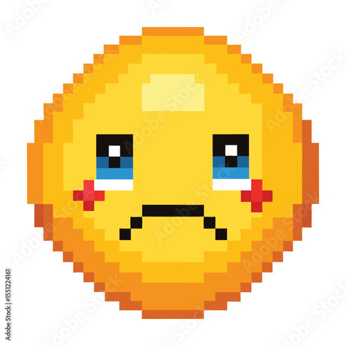 Pixel sad face