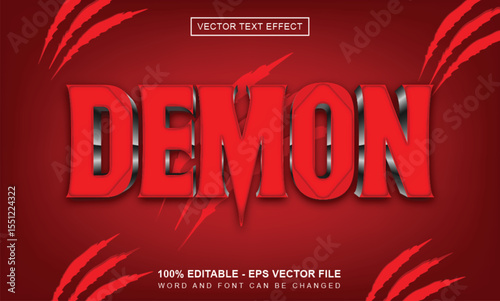 Demon editable Text effect
