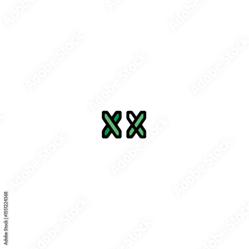 Green crosses symbols indicate failures visually on white backdrop background representation
