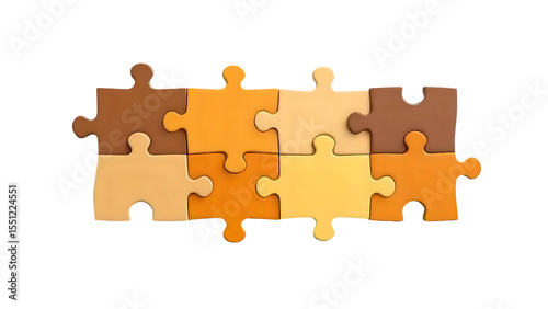 Colorful Puzzle Grid Symbolizing Unity and Diversity on Transparent Background