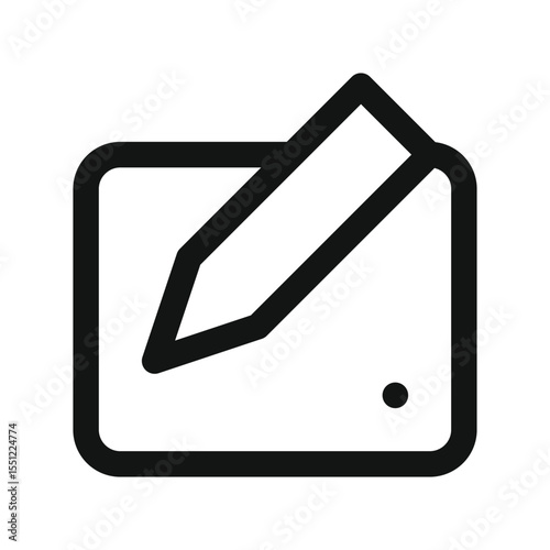 Drawing tablet UI icon, graphic tablet simple line user interface vector symbol