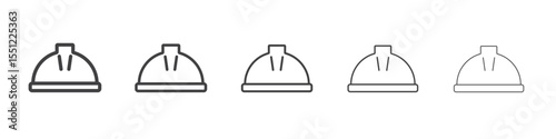 Helmet icon outline ilustration vector symbol