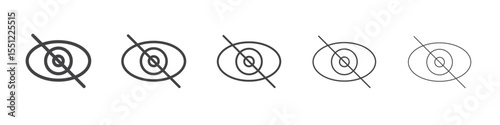 Hide icon outline ilustration vector symbol