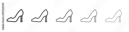 High heels icon outline ilustration vector symbol
