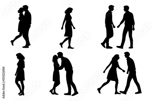Silhouettes of Intimacy: A collection of captivating silhouettes artfully depict couples in various tender moments. A testament to the powerful bonds of love and the simple beauty of connection. 