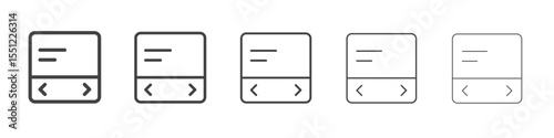 Horizontal scrolling text icon outline ilustration vector symbol