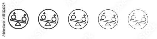 Hormone imbalance icon outline ilustration vector symbol