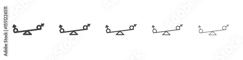 Hormone imbalance icon outline ilustration vector symbol