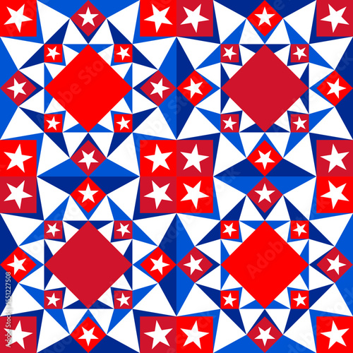 cuba flag pattern design. geometric background. vector illustration