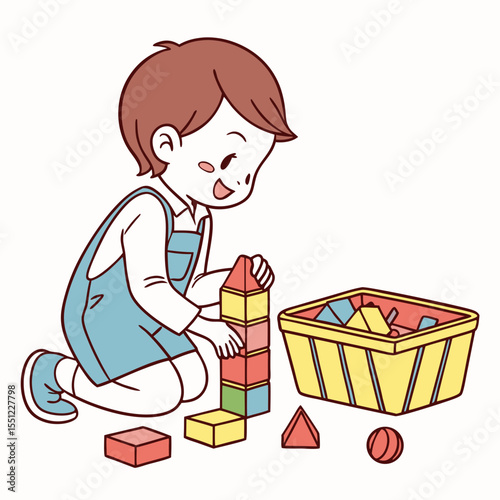 Child's creative construction: Exploring imagination and development through building blocks