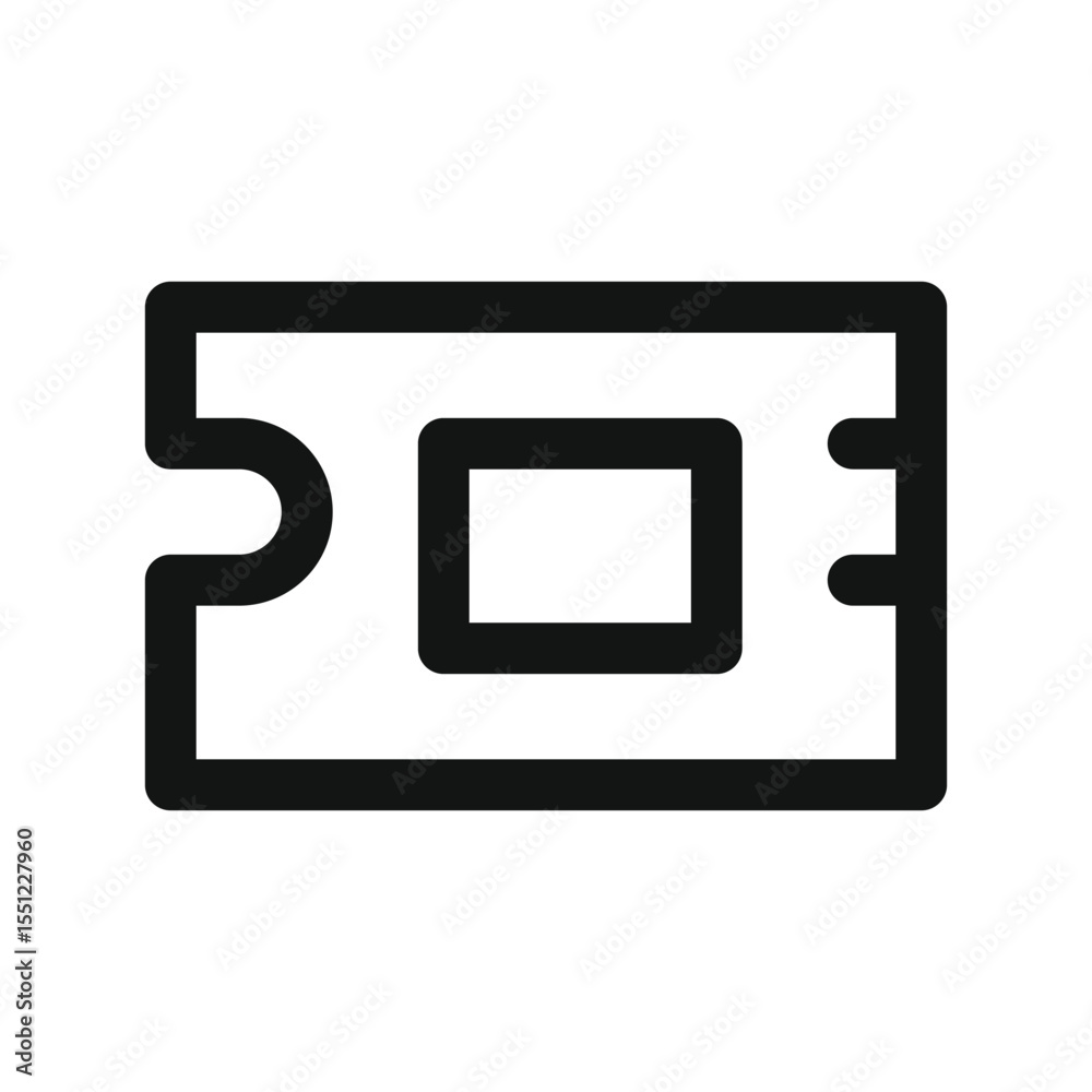 M2 ssd drive UI icon, NVMe storage simple line user interface vector symbol M2 ssd drive UI icon, NVMe storage simple line user interface vector symbol