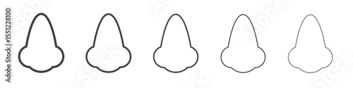 Human nose icon outline ilustration vector symbol