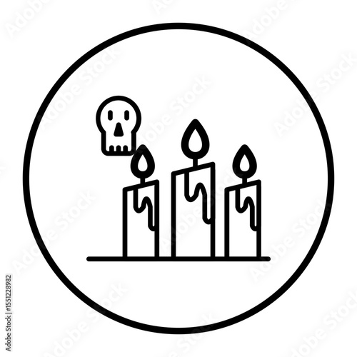 Scary Candle Vector Icons