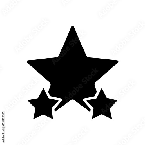 black silhouette of a reputation star rating on wh.svg