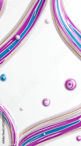 Abstract Swirls Background with Purple Pink and Blue Paint