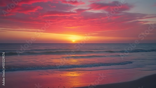 Beautiful ocean sunset stock photo download peaceful beach sunset wallpaper hd image