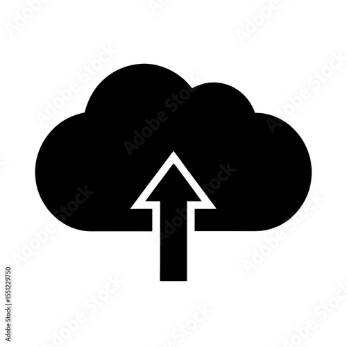 cloud with upload download icon silhouette on whit (3).svg