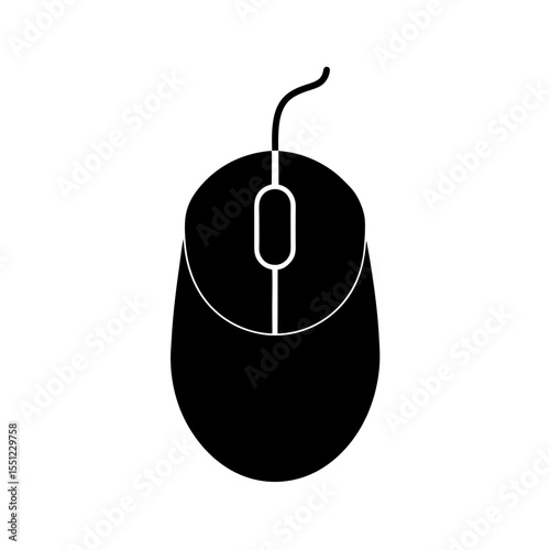 computer mouse icon silhouette on white background (2).svg