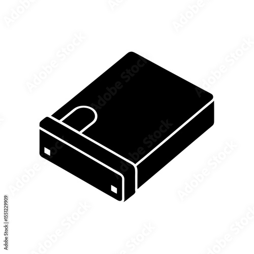 data storage drive icon silhouette on white backgr.svg