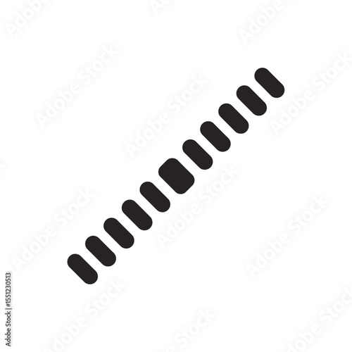 Graphic bar progresses diagonally in white background design element spacing