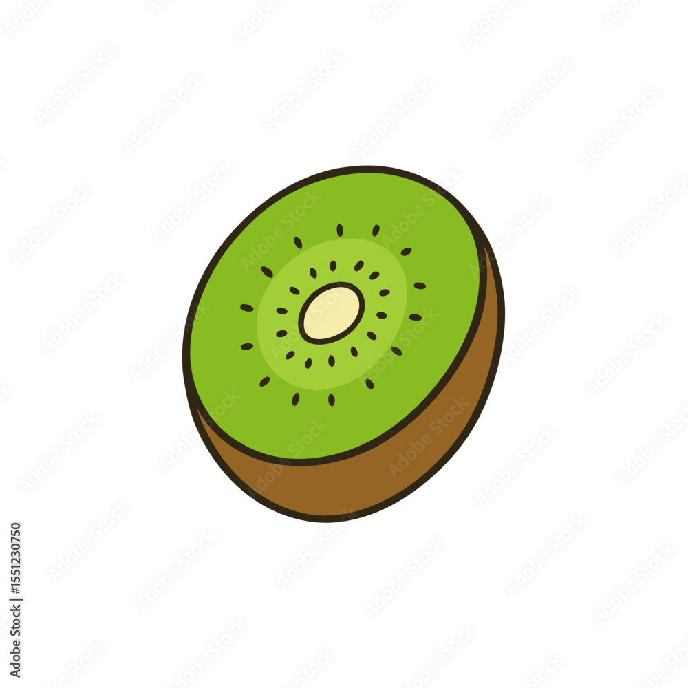 Fototapeta premium kiwi fruit on white background .svg