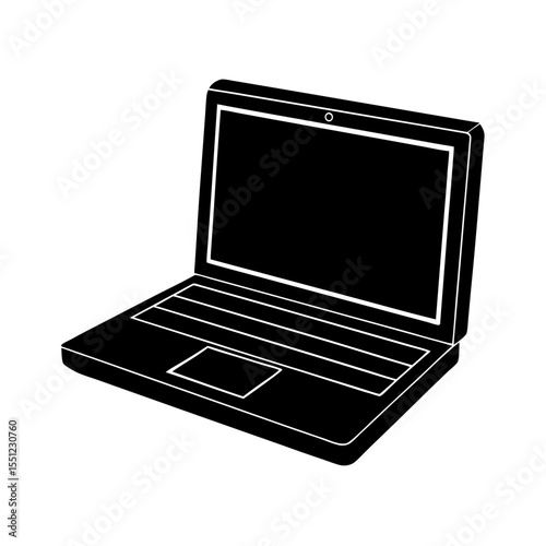 laptop icon silhouette on white background.svg