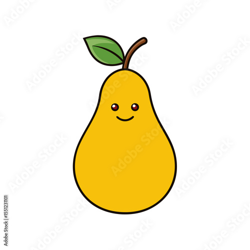 pear fruit on white background   .svg