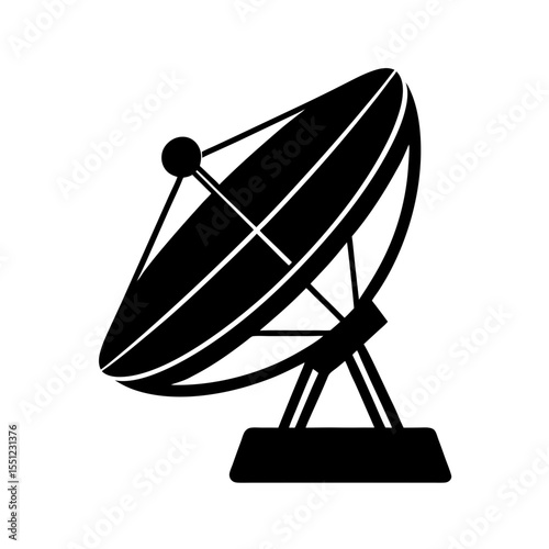 satellite dish icon silhouette on white background (3).svg