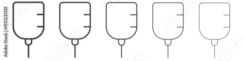 Iv bag icon outline ilustration vector symbol