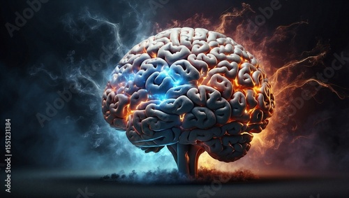 Exploding Brain Radiates Power And Imagination