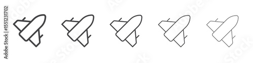 Jet plane icon outline ilustration vector symbol