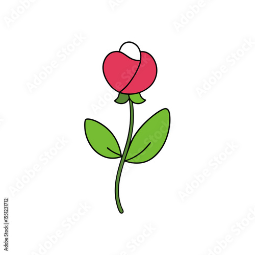 sweet pea flower  full concept on white background.svg