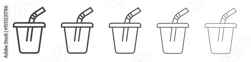Juice icon outline ilustration vector symbol