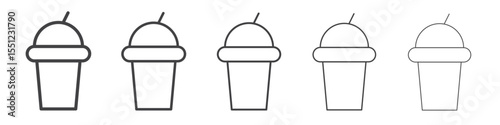 Juice icon outline ilustration vector symbol