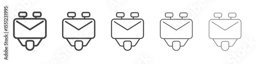 K9 mail icon outline ilustration vector symbol