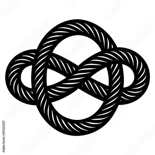 black and white twisted rope