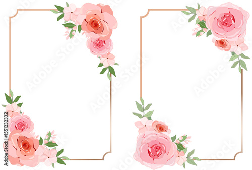 Rose Flower card template Flo...
