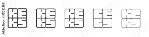 Keks pay icon outline ilustration vector symbol