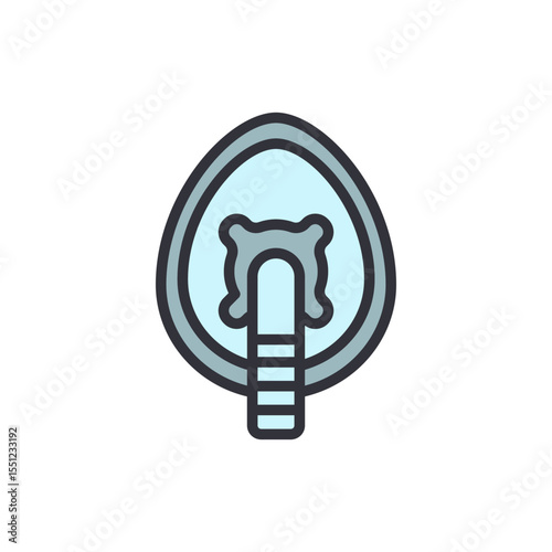 Stylized Medical Oxygen Mask Isolated For Emergency Medical Care