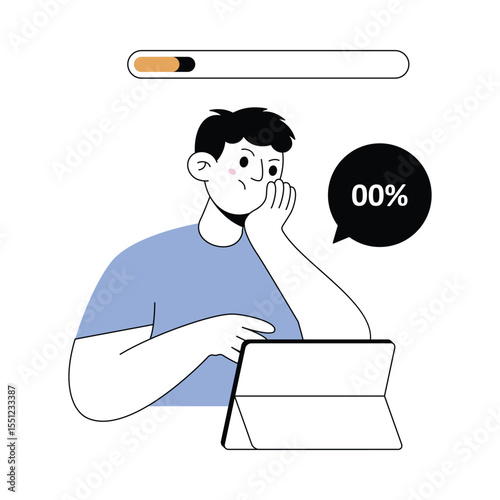 Slow Loading Modern illustrations. Eps 10 file on transparent background