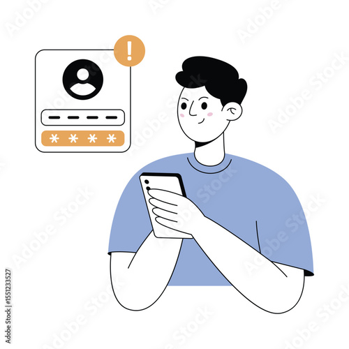 Forgot Password Modern illustrations. Eps 10 file on transparent background
