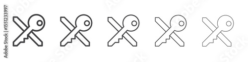 Keypassing icon outline ilustration vector symbol