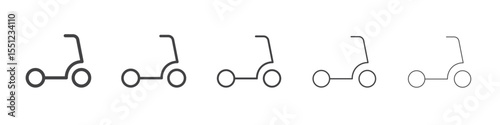 Kick scooter outline ilustration vector symbol