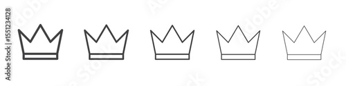 king crown icon outline ilustration vector symbol
