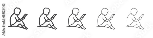 Kindle icon outline ilustration vector symbol