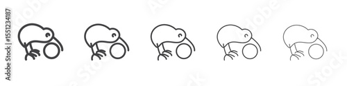 Kiwix icon outline ilustration vector symbol