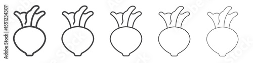 kohlrabi icon outline ilustration vector symbol
