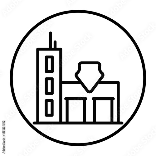 Police Station Vector Icons