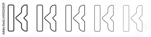 Kwgt icon outline ilustration vector symbol