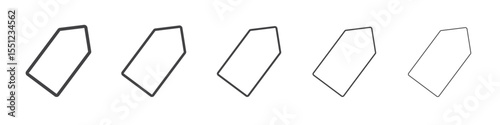 Label icon outline ilustration vector symbol